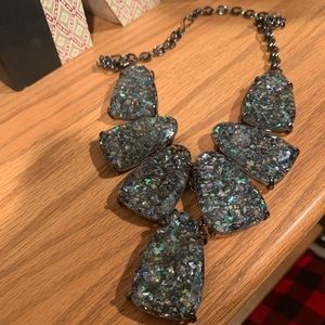 EUC Gunmetal and Purple Crushed Abalone Harlow